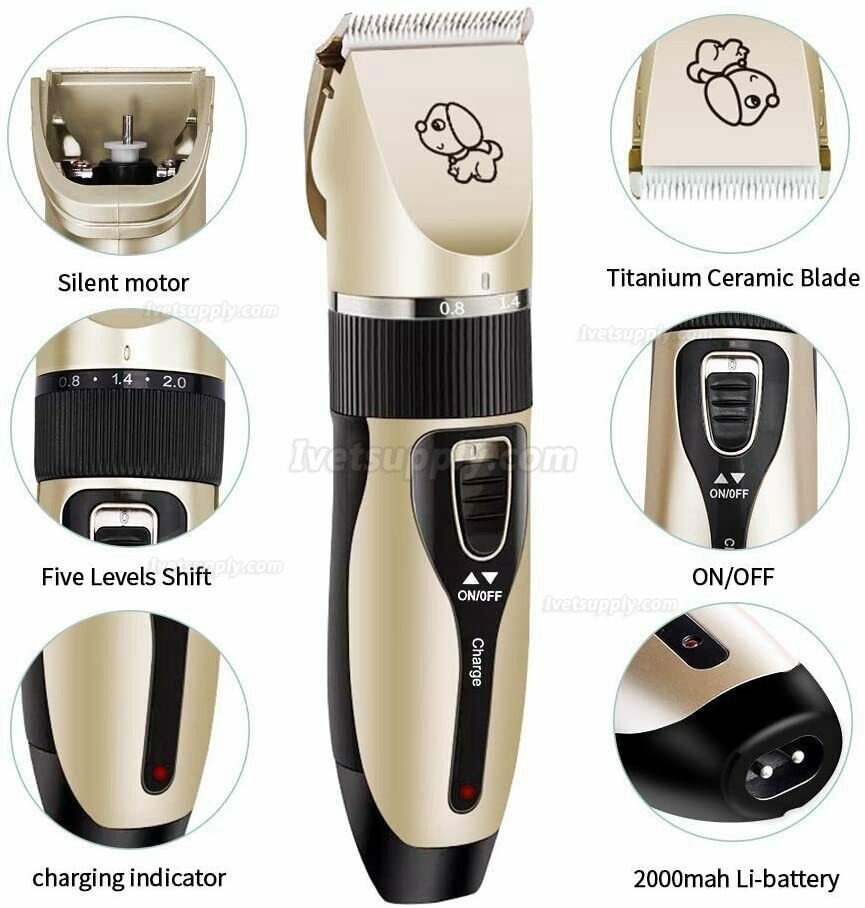 Pet Professional Dog Grooming Clippers Kit For Dog Cat Hair Trimmer Scissors Set